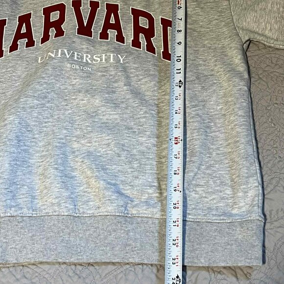 H & M Grey Harvard University Sweatshirt Crimson Harvard Logo Size M - Picture 2 of 6